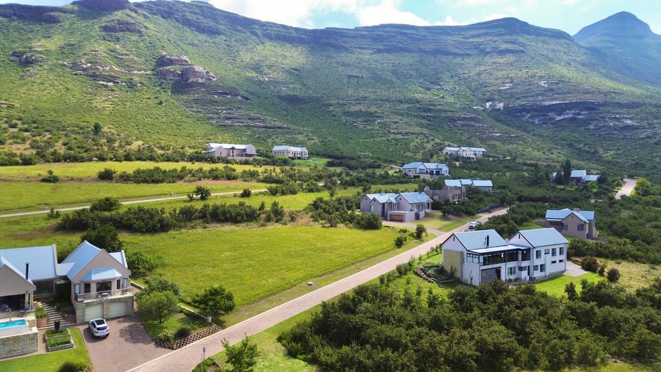 Aerial view of Clarens and the estate